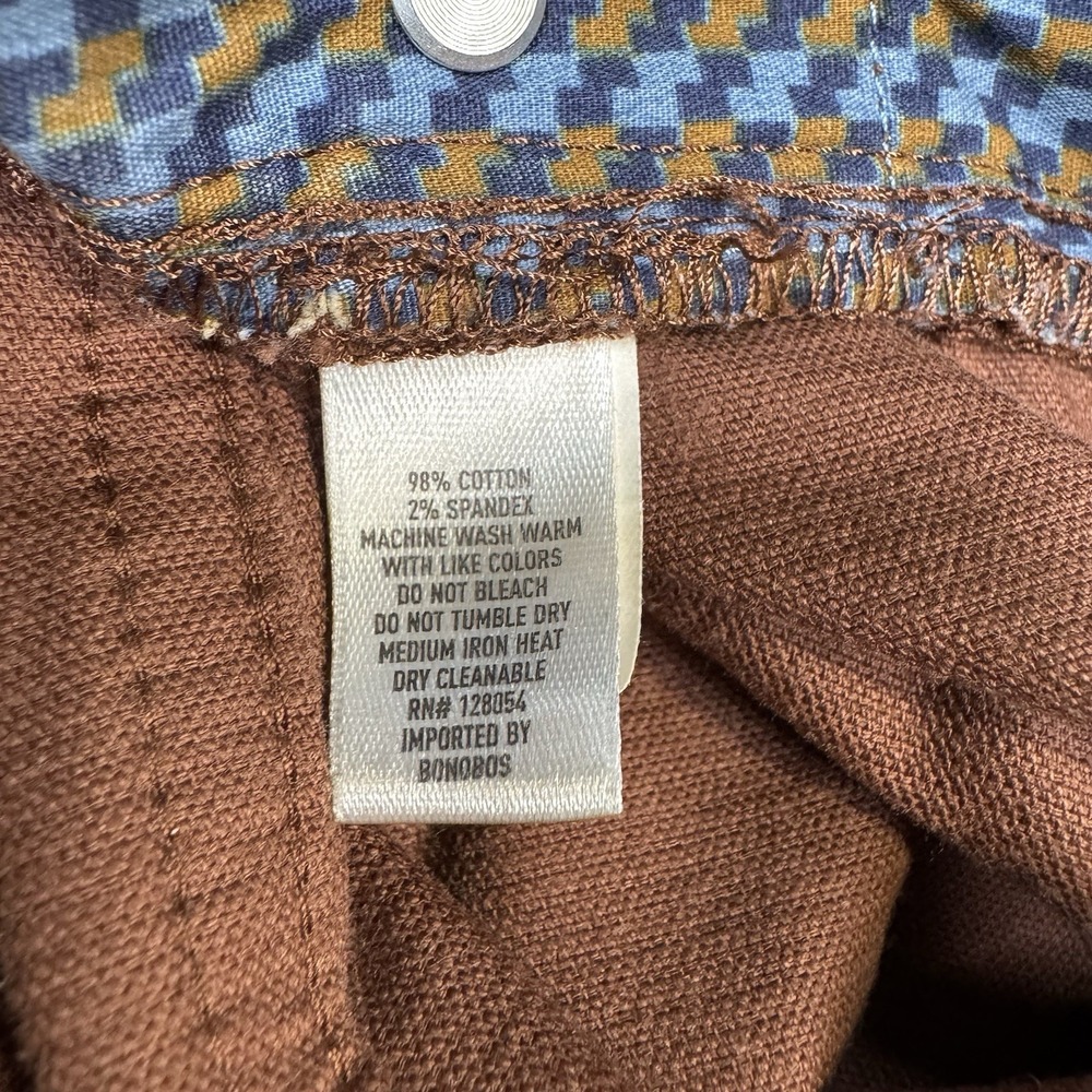 Bonobos Pants Mens 36x30 Brown 5 Pocket Corduroy Slim Office Stretch Performance - Picture 6 of 16